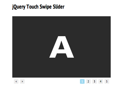 jQuery Touch Swipe Slider イメージ