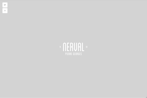 Nerval / Pierre Georges. Graphic & interactive design.