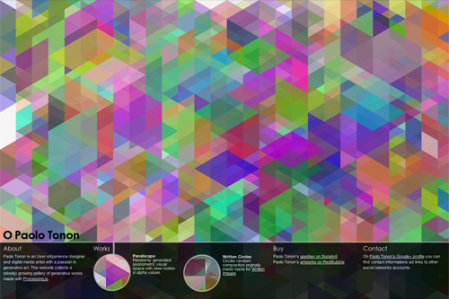 Panelscape - Paolo Tonon - generative pieces