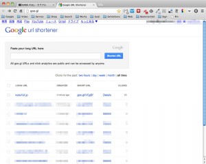 Google url shortener