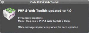 Coda PHP & Web Toolkit インストール