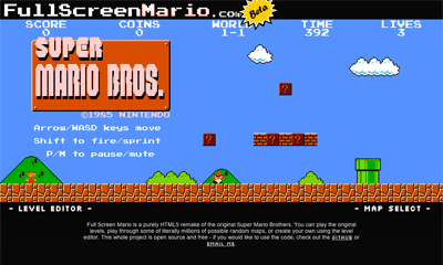 Full Screen Mario