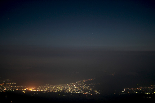 富士山 本八合目からの夜景