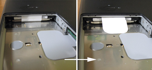 MacBookのHDDの取り外し MacBookのHDDの取り外し