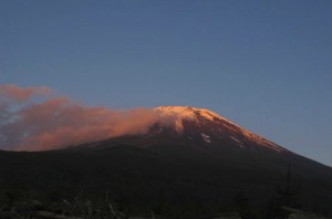 ちょっと赤富士っぽい