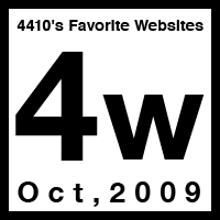 2009年10月4週目の4410のお気に入りWebサイト