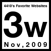 2009年11月3週目の4410のお気に入りWebサイト