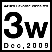 2009年12月2週目の4410のお気に入りWebサイト