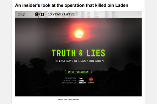 CBC News - Interactive: Truth and Lies: The last days of Osama bin Laden