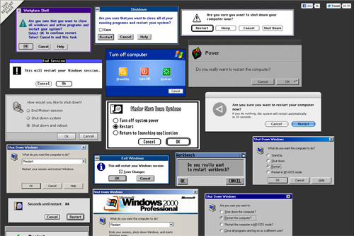 The Restart Page - Free unlimited rebooting experience from vintage operating systems