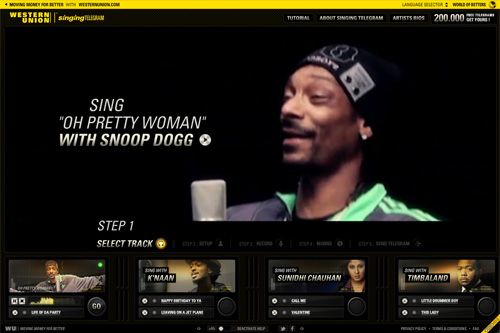 Western Union Singing Telegram featuring Snoop Dogg, Timbaland, Sunidhi Chauhan, K'naan